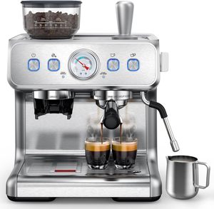<span class=keywords><strong>Cafetera</strong></span> Eléctrica PANCERKA Profesional para Espresso y Cappuccino, <span class=keywords><strong>Programable</strong></span> para Uso Doméstico o Comercial, Portátil para Hoteles - Product Image 1