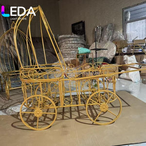 LEDA Carroza de Calabaza de Hierro del Cenicienta, Fondo de Escenario, Decoraciones para Bodas en Jardín - Product Image 4