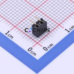 PM200-1-02-W-4.3 Pin Socket Bent Lead Through Hole,P=2mm Connector 1x2P 2mm Square Hole Right Angle Insert - Product Image 2