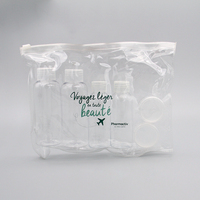 Lot de 6 bouteilles de lotion en plastique PET pour pot de crème cosmétique kit de bouteilles de voyage