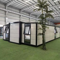 Maison conteneur moderne de 40 pieds, extensible, de luxe, préfabriquée, type capsule, pour habitation et resort