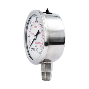 เกจวัดความดัน<span class=keywords><strong>3000</strong></span> <span class=keywords><strong>PSI</strong></span> พร้อมการรับรอง ISO9001 CE ROHS สำหรับติดตั้งด้านล่างขนาด60มม. YBF60A - Product Image 4