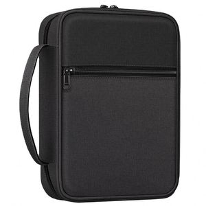 BSCI Factory Black <b>Bible</b> Cover Organizer <b>Bible</b> Carrying Case with Zippered <b>Pockets</b> and Strong Handle <b>Bible</b> Holder for Men - Product Image 1