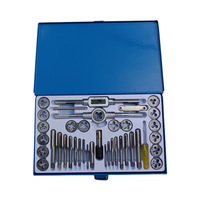 Kit de 40 pièces essentiel pour la réparation, comprenant un jeu de tarauds et filières métriques en acier, un outil de filetage standard et une clé à filetage, outils à main
