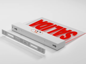 3W Đỏ/Xanh hai màu thoát hiểm khẩn cấp dấu hiệu vật liệu chống cháy biểu tượng tùy chỉnh tường/trần gắn - Product Image 2