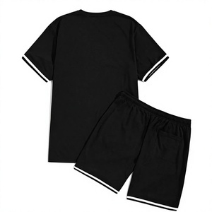 Ensemble T-shirt et short noir personnalisé en tissu softshell extensible (Spandex/Polyester) – Tenue décontractée pour garçons de 3 à 14 ans - Product Image 6