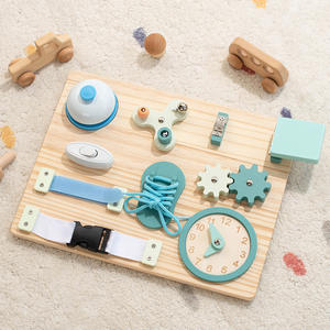 Tavola sensoriale per bambini che imparano giocattolo educativo precoce giocattoli in legno per bambini Montessori gioco di cognizione di abilità di vita - Product Image 3