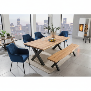 Mesa de Comedor de Madera Maciza de Alta Calidad para el Hogar, Muebles de Comedor Modernos, Diseño de Madera Natural, Venta al por Mayor - Product Image 2