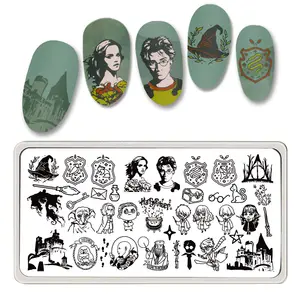 Guangzhou supplier custom anime theme nails stainless steel nails stamping plate nails
