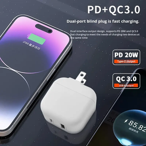 <span class=keywords><strong>Chargeur</strong></span> double port PD20W USB-C/USB-A à charge rapide, compatible avec les téléphones mobiles <span class=keywords><strong>Apple</strong></span> iPhone 17, tête <span class=keywords><strong>de</strong></span> charge Macaron - Product Image 4