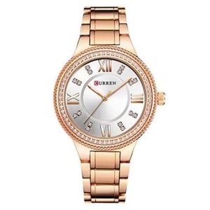 Montre élégante pour femme, montre à quartz étanche, 30 mm, lunette en cristal, chiffres romains, bracelet en acier inoxydable, montre décontractée - Product Image 4