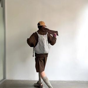 Two Color Punched Sports Leisure Student Mummy <b>Backpack</b> Zipper Closure <b>Laptop</b> Outdoor Hiking <b>Woman</b> <b>Backpack</b> - Product Image 5