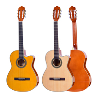 Wholesale 4/4 Spruce Top Classic Guitar Cutaway Electric 39inch with Pickups and Accessories