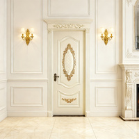 Portes intérieures en bois standard pour chambre d'enfant, finition blanche, bois massif, chêne rouge peint, sculpté en Chine, matériau écologique, meubles