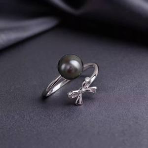 Accessoires en perles DIY, anneau en argent S925, support vide pour plusieurs perles, or argent, perles rondes de 3-4 mm, style tendance, incrustation, 10745DIY - Product Image 3