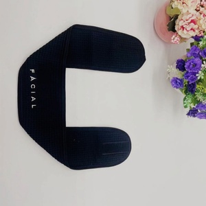 Moda Spa Maquillaje <span class=keywords><strong>Ducha</strong></span> Facial Diademas Spa personalizado Facial Diadema Logo Waffle Diadema Algodón - Product Image 4