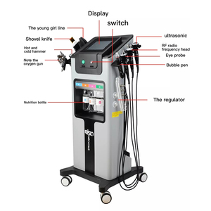 Black Pearl 8 en 1 Jet d'oxygène Aqua Peel Machine galvanique faciale eau Hydra Dermabrasion Microdermabrasion Machine faciale - Product Image 5
