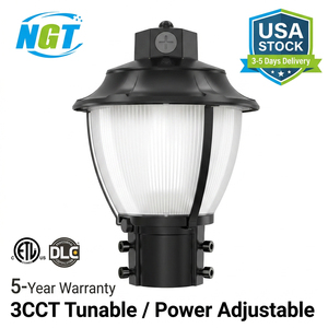 Free Shipping US <b>LED</b> Garden & Street Post Top Light 60-100W AC Aluminum for Outdoor Backyard 5-Year Warranty ETL DLC Waterproof - Product Image 1