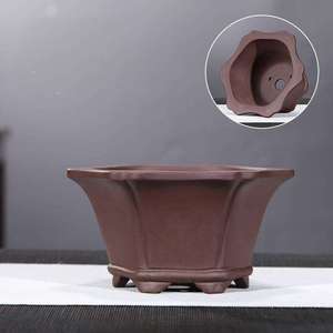 Pot à bonsaï ovale contemporain de petite taille en argile violette, pot à fleurs, pots de jardin en céramique, écologique, durable, pour plantes succulentes, utilisation en <span class=keywords><strong>intérieur</strong></span> - Product Image 5