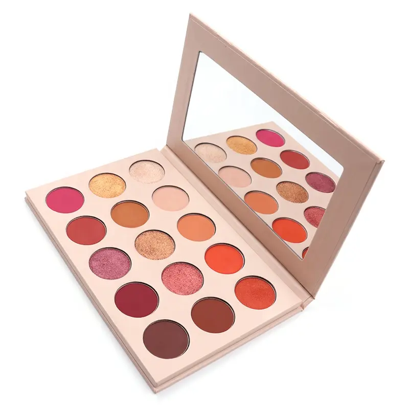 Paleta de sombra de olhos profissional, pigmento alto 15 cores, paleta de blush, sombra de olho colorida, maquiagem