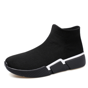 Chaussures chaussettes légères en maille tissée respirante, personnalisables, blanches, décontractées, pour hommes, baskets de sport tendance, OEM - Product Image 4