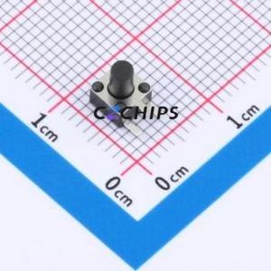 TSC08-CBW1EH6.0 Tactile Switch Through hole-3P,4.5x4.5mm Switch Single Pole Single Throw Round Button 1.8N Right Angle Insert - Product Image 1