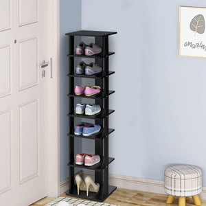 Vertical Wooden Space Saving Shoe Rack for Front Door Ample Storage Spaces Multi-functional Use Sturdy Durable Adjustable - Product Image 2