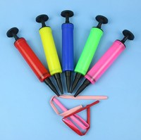 17.5cm Coloré En Plastique Mini Portable Gonflable Ballon Pompe À Air pour Latex Feuille Ballon Pompe À Souffler