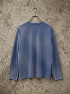 เสื้อยืดสตรีทแวร์คอกลมทรงโอเวอร์ไซส์ ผ้าฝ้าย 100% สไตล์วินเทจ ล้างสีแบบแอซิด แขนยาว สำหรับผู้ชาย - Product Image 1
