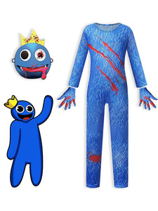 BAIGE Disfraces para niños Juego Cos Disfraz <span class=keywords><strong>de</strong></span> monstruo azul Rob Lox Juego Medias Onesie <span class=keywords><strong>Rainbow</strong></span> Friend - Product Image 2