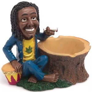 Vente en <span class=keywords><strong>gros</strong></span>, <span class=keywords><strong>cendrier</strong></span> d'extérieur super large avec support en résine, <span class=keywords><strong>cendrier</strong></span> Rasta jamaïcain, grands cendriers manuels modernes avec rangement LED - Product Image 1