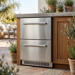 Enfriador de bebidas NE-356-P negro con cajón, control de temperatura único y refrigerador integrado, ideal para bares domésticos. - Product Image 5