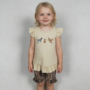 En stock: Conjuntos de verano de camuflaje con bordados de perro, ciervo y pato para niños y niñas, ropa de caza al por mayor, ropa de boutique para hermanos, precio de fábrica. - Product Image 4