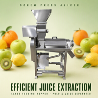 Industriële gemotoriseerde sapcentrifuge/spiraalpers van roestvrij staal voor mango, appel & fruit (groothandel, 220V)