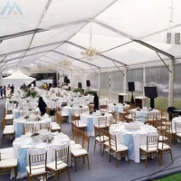 Grande tente de mariage en aluminium à logo personnalisable-Tente de fête étanche 10x10 pour 300 personnes Commande minimum 20m Événements en plein air