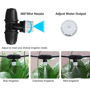 Système d'irrigation goutte-à-goutte <span class=keywords><strong>automatique</strong></span> pour jardin <span class=keywords><strong>avec</strong></span> 47 buses grises monobloc à trois voies verrouillables pour refroidissement - Product Image 2