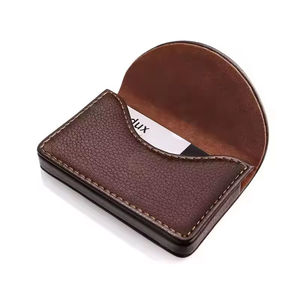 محفظة بطاقة أعمال صغيرة بجيب من الجلد الصناعي ، محفظة مغناطيسية - Product Image 3