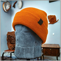 Gorro Azov Personalizado Gris con Logotipo Impreso, 100% Lana, a Rayas, Unisex, Ajustable, para Exteriores
