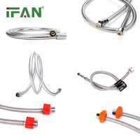IFAN Tuyau Flexible en Acier Inoxydable Ondulé, Flexible pour Douche de Salle de Bain et Robinet de Lavabo