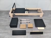 Reformer de Pilates en bois à résistance réglable, machine d'entraînement professionnelle