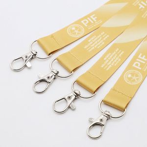 Personalized Thermal Transfer Printed Polyester Eco-Friendly Neck Lanyard Safety Buckle Dual <b>Hook</b> Trade Show Delegate Keychains - Product Image 2