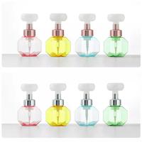 Vente en gros 300ml vide en plastique PETG forme de pétale mousse distributeur bouteille fleur mousse pompe bouteille pour savon liquide lavage des mains