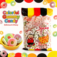 Op maat gemaakte gummy snoepjes, fruit smaak, zoete zachte snoepjes ringen, zachte gummy snoepjes voor groothandel en detailhandel