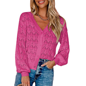 Venta al por mayor Sexy Womens Knitted Sweater Cardigan Ropa femenina Moda Sweater Para <span class=keywords><strong>Dama</strong></span> - Product Image 4