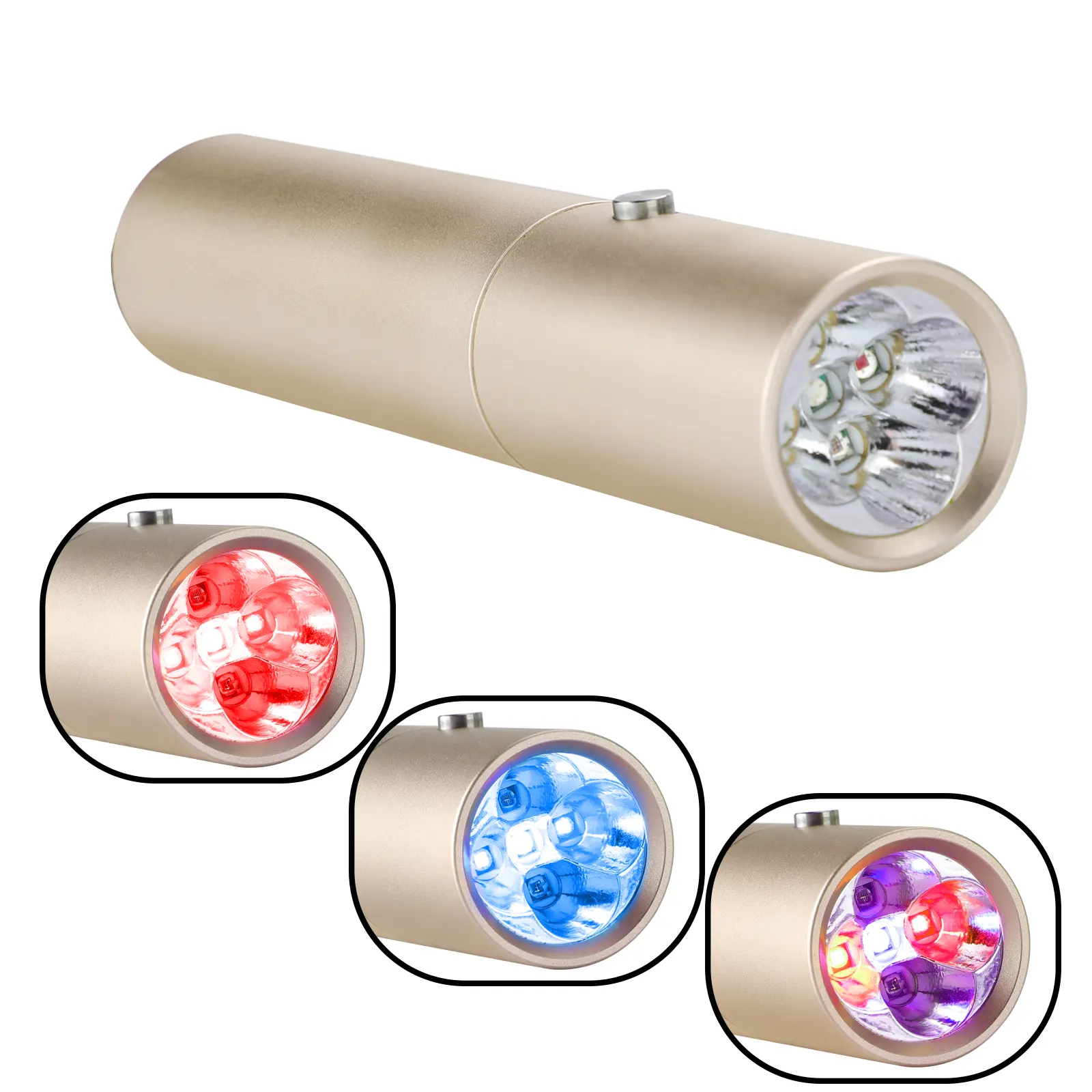 Kinreen Battery Rechargeable Red Light Therapy Pulse 470nm 660nm 850nm Led Therapy Light Red Near Infrared Handheld Torch