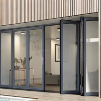 Puerta Corredera Interior de Aluminio Plegable con Levitación Magnética Automática de Nuevo Diseño, Doble Vidrio