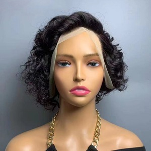 Parrucca in pizzo <span class=keywords><strong>corto</strong></span> con taglio Pixie, 180% parrucche in pizzo riccio <span class=keywords><strong>corto</strong></span> senza colla taglio Pixie, 13x1 T Pixie in pizzo riccioli parrucche corte capelli umani - Product Image 3