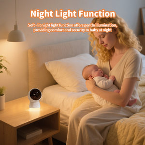 5MP 베이비 모니터 5.5인치 디지털 디스플레이 1080p 해상도 양방향 오디오 야간 투시 듀얼 뷰 OEM ODM 카메라가 장착된 베이비폰 - Product Image 5