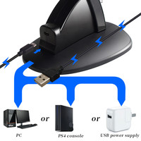 Data Frog LED Dual USB Ladestation Controller-Ständer für Sony für PS4 für PlayStation 4/PS4 Slim/PS4 Pro Spielkonsole
