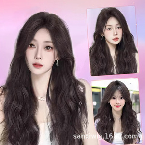<span class=keywords><strong>Parrucche</strong></span> con capelli lunghi e ricci <span class=keywords><strong>da</strong></span> ragazza con frangia a otto caratteri con cappuccio regolabile resistente al calore - Product Image 3
